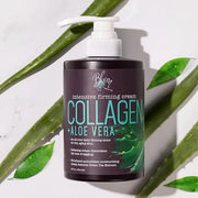 BLOOM IT'S A GREAT SKIN DAY! Collagen Cream + Aloe Vera Moisturizer Body Lotion & Face Cream | Dry Skin Rescue | Skin Tigh...
