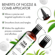 Majestic Pure 100% Pure Tea Tree Oil with Biotin for Hair Care, Strengthening, Nourishing, and Volumizing Formula with Joj...
