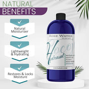 Rose Hydrosol Water Spray Toner 32 oz for Face Hydrating Mist Hydration Pure & Natural Rosewater Hydrosol All Skin Types F...