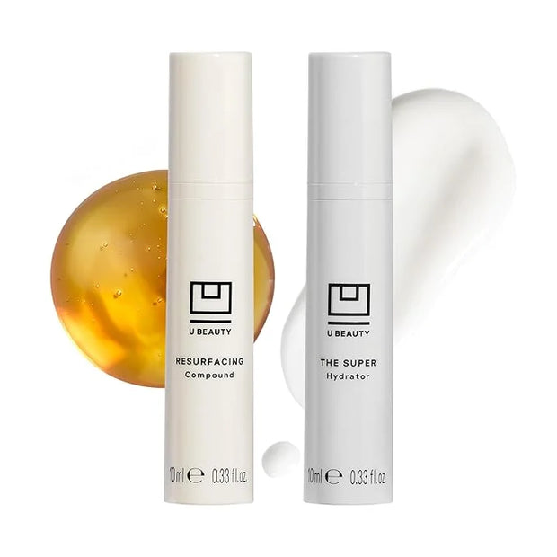 The U Beauty Duo - Resurfacing Compound & SUPER Hydrator Set - Vitamin C & E, Retinol, Hyaluronic Acid - Moisturizing Face...