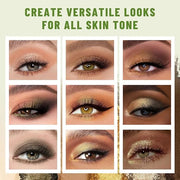 6 Colors Mini Naked Eyeshadow Makeup Palette Olive-colored Neutral Tone Eye Shadow Matte & Shimmer Nude Make Up Pallet wit...