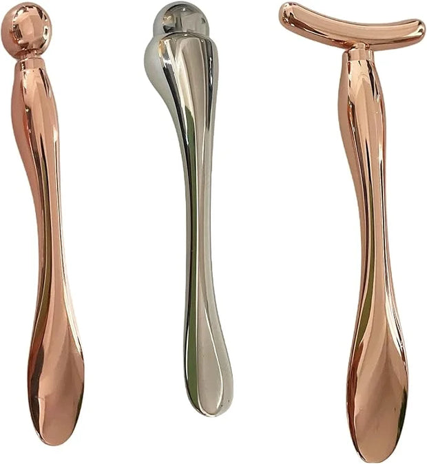 3PCS Eye Cream Applicator Tool Eye Roller for Puffy Eyes Face Roller Massage Tools - Product Image