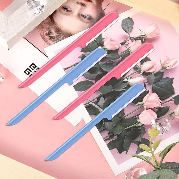 10 Pieces Eyebrow Razor for Women Facial Shaver Razor Brow Shaper Eyebrow Trimmer Dermaplaner Shaping Tool with Cover (Pin...