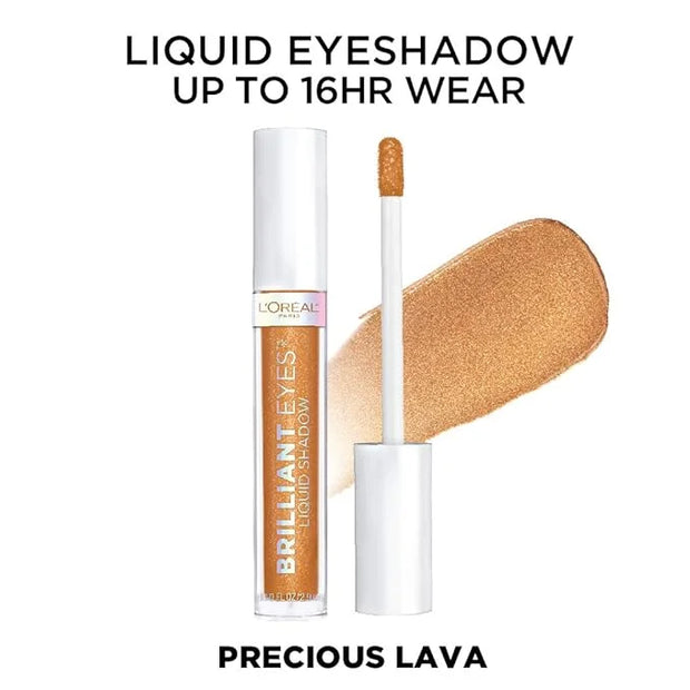 L'Oreal Paris Brilliant Eyes Shimmer Liquid Eye Shadow, Longwearing Lasting Shimmer, Crease Resistant, Flake-Proof, Precis...
