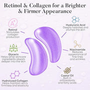 Retinol & Collagen Under Eye Patches (30 Pairs) Under Eye Patches for Dark Circles and Puffy Eyes, Under Eye Mask, Puffy E...