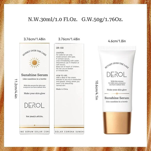 Bronzing Drops, Lightweight Non-greasy Liquid Bronzer for Face & Body, Glow Bronzing Serum for Flawless Skin & Radiant Fin...