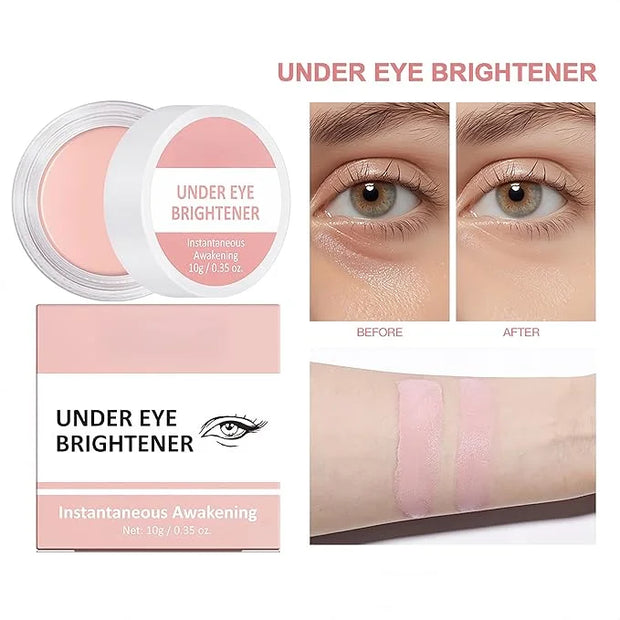 4 Colors Under Eye Brightener, Conceal & Brighten Dark Circles, Nourishing Waterproof Under Eye Cream Pot Concealer Full C...