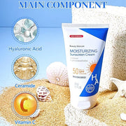 Hyaluronic Acid Body Sunscreen SPF 50, Sunscreen for Body & Face, Sunscreen Body Lotion Water Resistant, Hydrate Moisturiz...