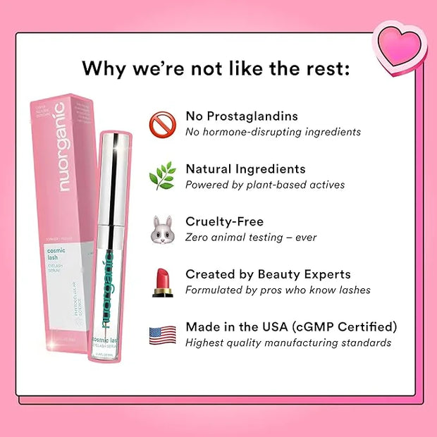 'Cosmic Lash' Eyelash Serum | Lash Growth Serum Without Prostaglandins | Thicker, Longer, More Defined Lashes Naturally | ...