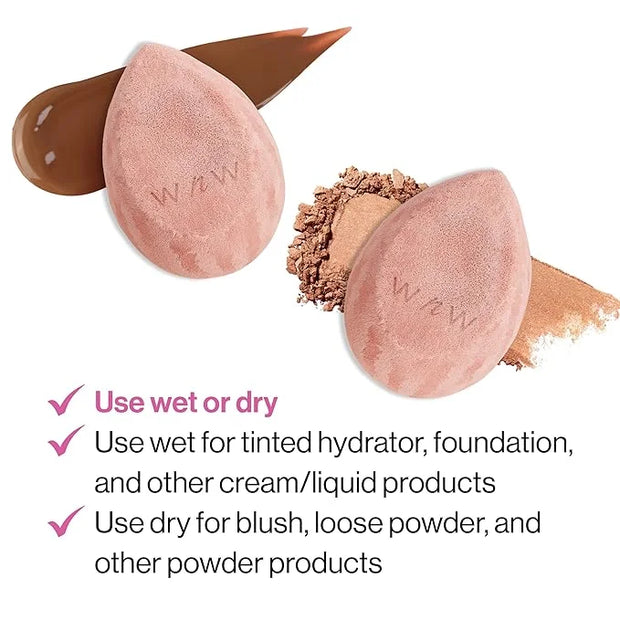wet n wild Makeup Sponge - Low Product Absorption for Streak-Free Application, Effortless Blending Beauty for a Smooth Pro...