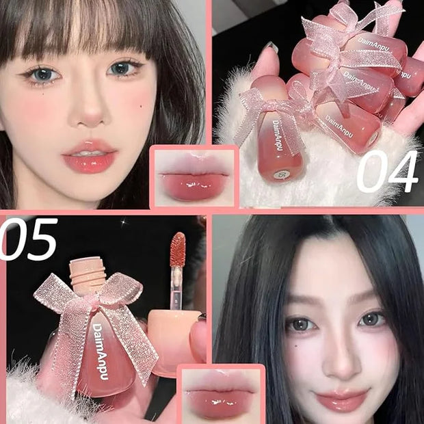 6Pcs Hydrating Jelly Lip Gloss Set,Moisturizing & Plumping Water Lip Stain Mirror Liquid Lipsticks,Waterproof Long Lasting...