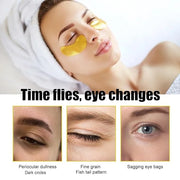24K Gold Eye Masks, Crystal Collagen Eye Patches for Puffy Eyes, Reducing Fine Lines, Effectively Moisturizing Gold Eye Ma...