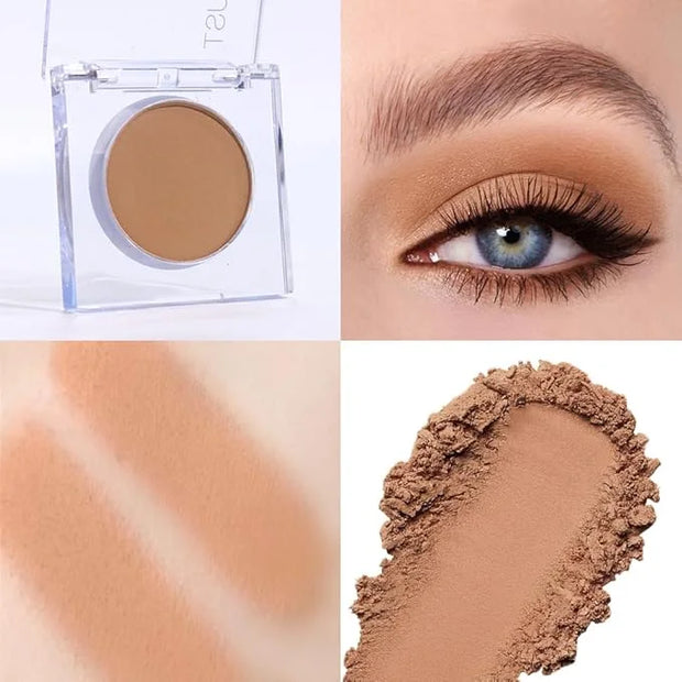 Monochrome Pressed Eyeshadow, Waterproof Neutral Powde Mini Eyeshadow, sombras para ojos, Talc, Paraben & Cruelty Free (H0...