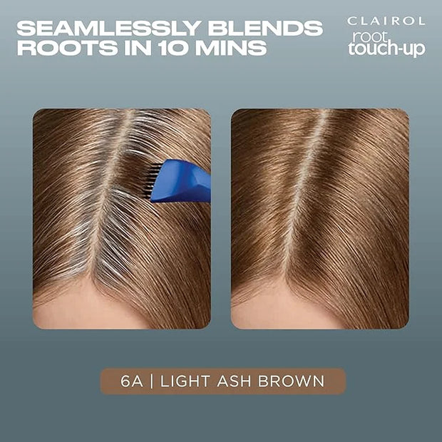 Clairol Root Touch-Up by Nice'n Easy Permanent Hair Dye, 6A Light Ash Brown Hair Color, Pack of 2 - Product Image