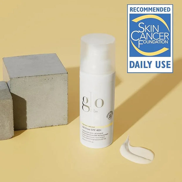 Glo Skin Beauty Oil Free SPF 40+ Hyaluronic Acid Infused All Mineral Sunscreen - Protect Against Sun Damage & Aging Enviro...
