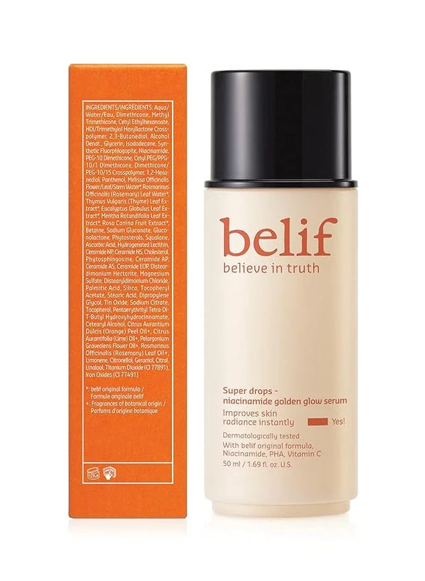 belif Vitamin C Golden Glow Serum for Face & Body – Brightening Luminizer & Hydrating Makeup Primer, Blur Pores & Even Ski...