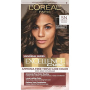 L’Oreal Paris Excellence Universal Nudes Permanent Hair Color, Ammonia Free Hair Dye for Gray Hair Coverage, 5N Natural Br...