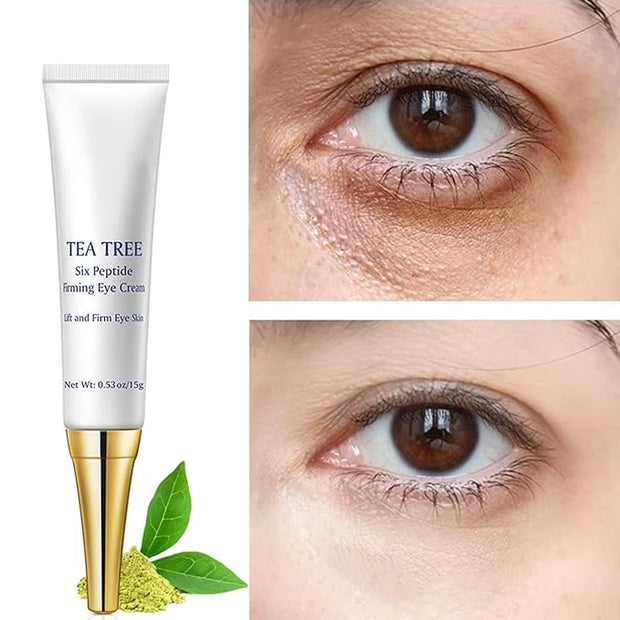 Eye Cream for Dark Circles Under Eye Cream for Puffiness and Bags Tea Tree Six Peptide Fiming Anti-Aging Eye Cream for Wri...