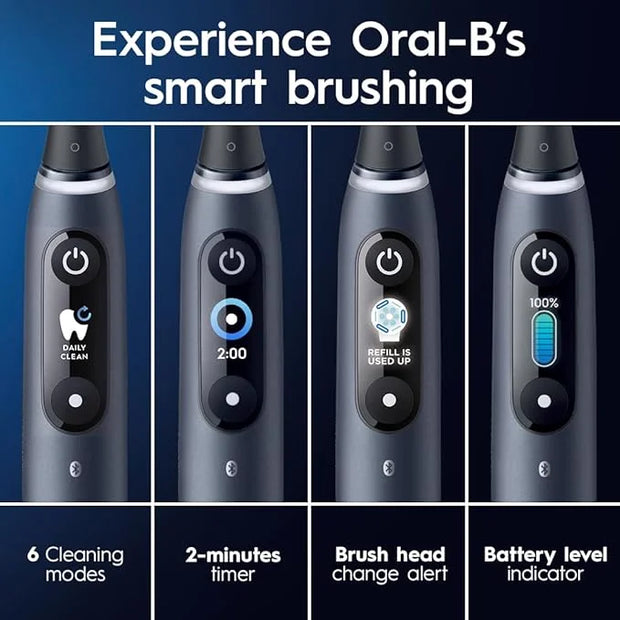 Oral-B iO Series 8 Electric Toothbrush with 2 Replacement Brush Heads, Violet Ametrine - Product Image