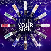 Blossom Zodiac Sign Vanilla Scented Moisturizing Roll-On Lip Gloss with Crystals + pH Technology Color Changing Crystal St...