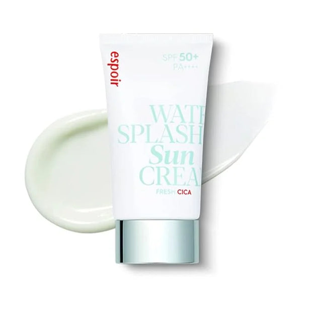 Espoir Water Splash Sun Cream Fresh Cica 2 oz SPF50+ PA++++ | Moisturizing and Soothing Vegan Sun Block Skin Care with Gre...