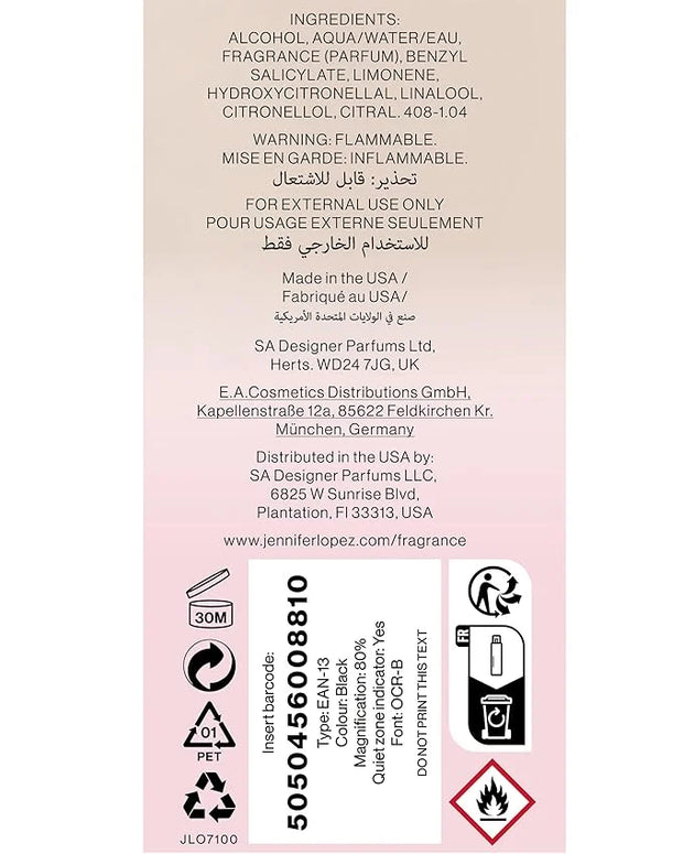 Jennifer Lopez Jlust Body Mist, 8.0 Ounce - Product Image