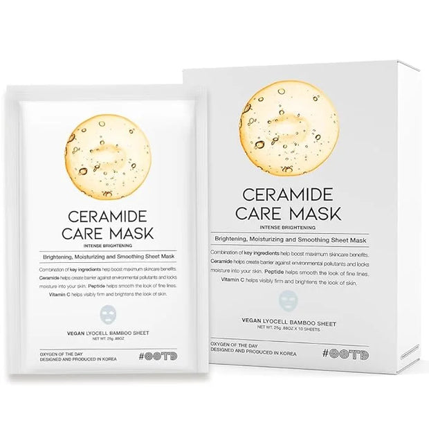 Ceramide Brightening Sheet Mask For Face, Moisturizing, Anti Aging Ceramide, Peptide, Vitamin C, EVE Vegan 10EA - Product ...
