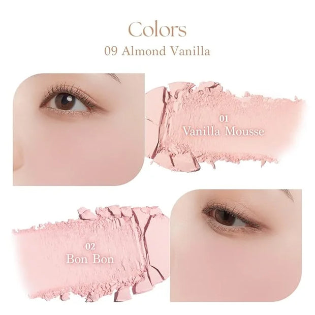 Dasique Blending Mood Cheek #09 Almond Vanilla | 4 Blendable Shades in Lightweight Smooth Powder | Vegan | Blush - Product...