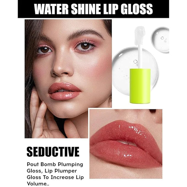 4 Colors Fat Oil Lip Gloss, Lip Oil Lip Glaze Hydrating Lip Glow Oil Big Brush Head Moisturizing Lip Gloss, Shiny Transpar...