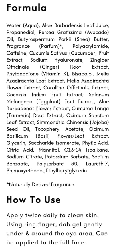The Botanist Cucumber Herbal Eye Gel, 2 oz Amber Glass Jar - Product Image