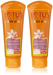 Lotus Herbals Safe Sun UV Screen Matte Gel, 100g (Set of 2)