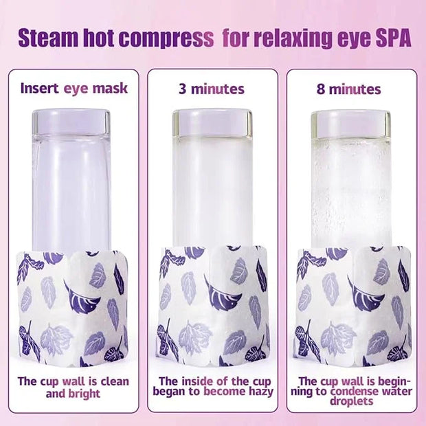 18 Packs Steam Eye Mask for Dry Eyes Self Heating Masks Cornea Care Rest Disposable SPA Warm Eye Compress Sleep Mask 30+ M...