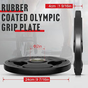 Holleyweb Weight Plates Olympic Rubber Grip Plates 2-Inch - Product Image