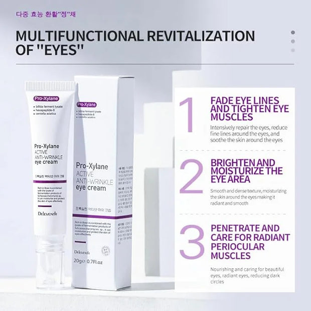 Korea Active Anti-Wrinkle Eye Cream 20g / Anti-Aging, Fade Fine Lines, Remove Dark Circles, Moisturizing and Repair Eye Sk...