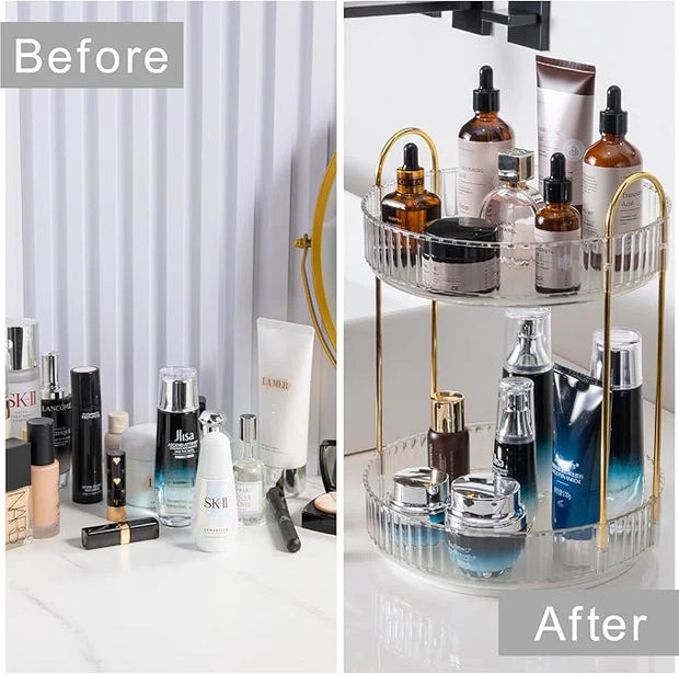 360? rotating makeup organizer, bathroom