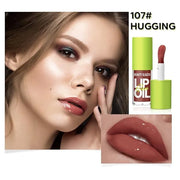 Beauty Glazed Big Brush Head Lip Oil, Ultra-Hydrating & Nourishing, Smooth Glossy Finish Lip Glow Oil, Shiny and Vegan Tin...
