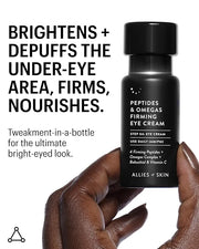 Allies of Skin Peptides Firming Eye Cream | Under Eye Moisturizer for Dark Circles & Puffiness | Bakuchiol, Ceramides and ...