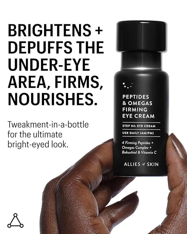 Allies of Skin Peptides Firming Eye Cream | Under Eye Moisturizer for Dark Circles & Puffiness | Bakuchiol, Ceramides and ...