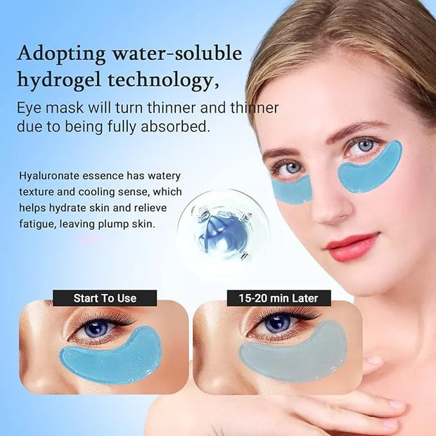 Under Eye Patchs Hyaluronic Acid Eye Mask for Dark Circles and Puffiness Wrinkle Eye Bags 30 Pairs - Product Image