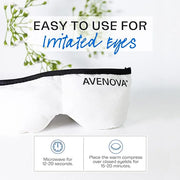 Avenova Moist Heating Eye Compress Mask – Reusable & Microwavable Eye Mask Provides Relief from Allergies, Sinuses, Headac...