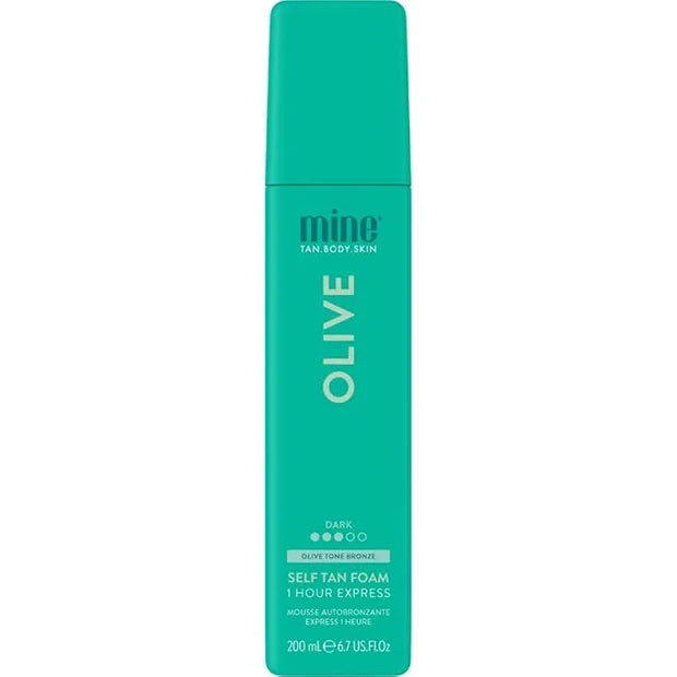 Minetan Olive Self Tan Foam | Color Base Collection - Dark Olive Bronze Finish, 1 Hour Express, Face & Body Fake Tanner, C...