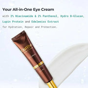 Eye Cream with SYN-BIO B-Glucan - Reduces Wrinkles, Brightens Dark Circles, Hydrates & Firms Skin - Gentle for All Skin Ty...