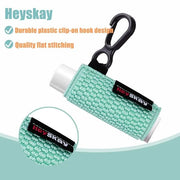 3PCS Lip Balm Holder Sleeves Keychain Sleeves(Black/Brown/Blue)
