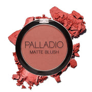 Palladio Matte Blush, Brushes onto Cheeks Smoothly, Soft Matte Look and Even Finish, Flawless Velvety Coverage, Effortless...