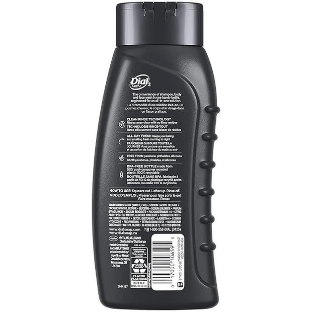 Dial Men Hair + Body Wash, Hydro Fresh, 20 fl oz (Pack of 4) - Product Image