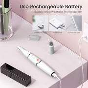 Nose Hair Trimmer for Women - 2 in 1 Professional Painless Eyebrow and Facial Hair Trimmer for Men and Women, USB Recharge...