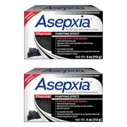 Asepxia with Activated Charcoal Purifying Effect Acne Treatment Bar Soap with Salicylic Acid, 4 Ounce (Pack of 2) - Produc...