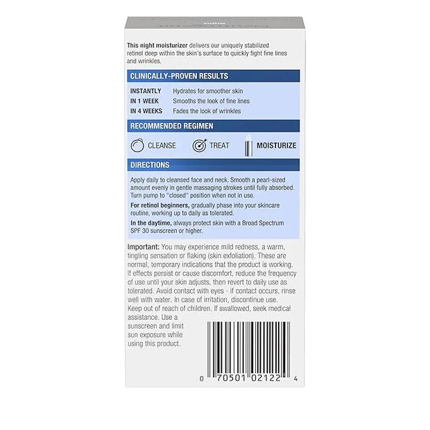 Neutrogena Retinol Face Moisturizer Cream, Rapid Wrinkle Repair, Anti-Wrinkle Night Moisturizer Cream, Anti-Wrinkle Face &...