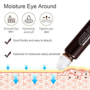 Retinol Caffeine Under Eye Roller Serum, Eye Serum for Dark Circles and Puffiness with 360° Roller Massage Ball, Reduce Wr...