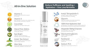 Vernal Anti Wrinkle Eye Cream - Vitamin C and Hyaluronic Acid Infused Collagen Eye Cream, Dark Circle Depuffing Eye Bag Cr...